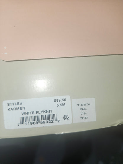 Thalia Sodi Karmen Ankle Booties White Flyknit Size 5.5MUS