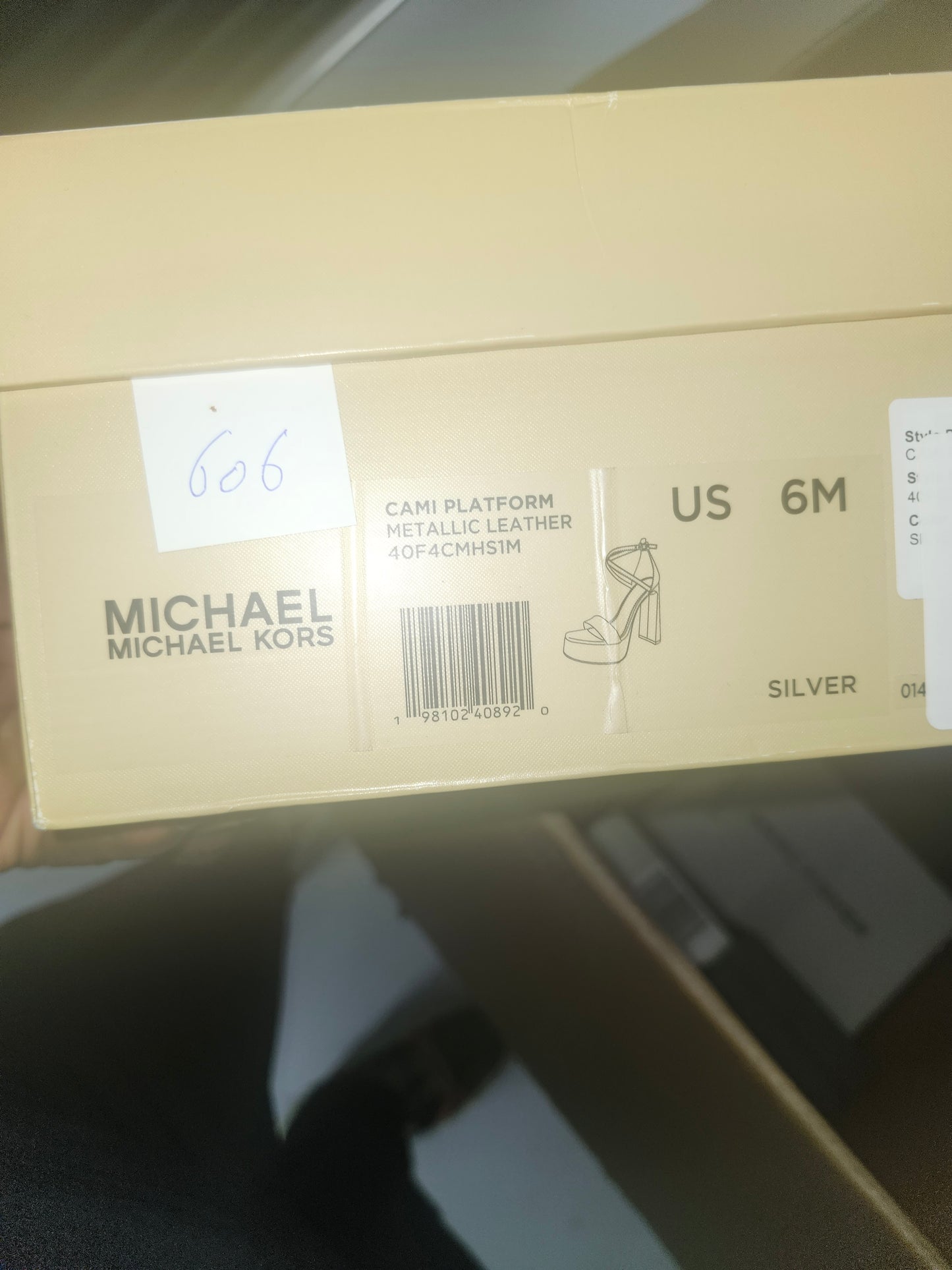 Michael Kors Cami Platform Sandals Silver, Size 6MUS