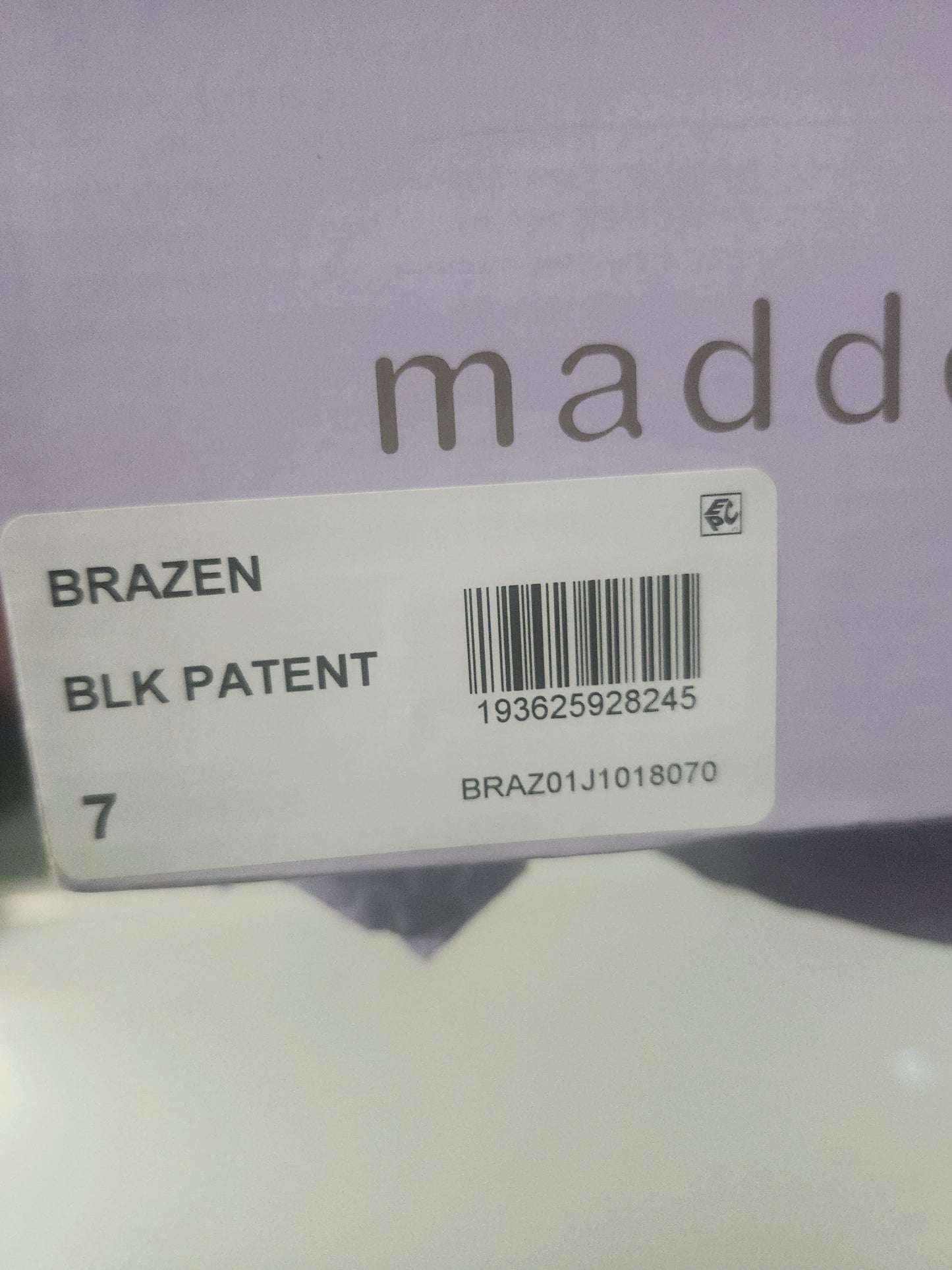 Madden Girl Brazen Stiletto Dress Sandals Black Patent Size 7MUS