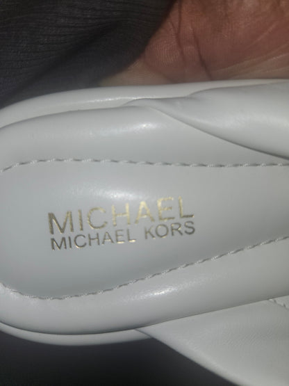 Michael Kors Elena Knotted Slide Sandals 7.5MUS - Optic White