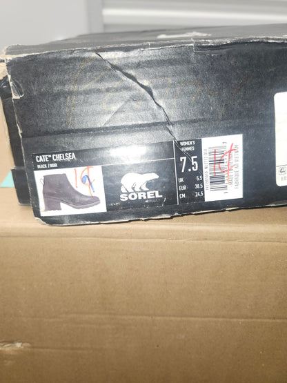 Sorel Cate Chelsea Boot Black, Size 7.5 Medium