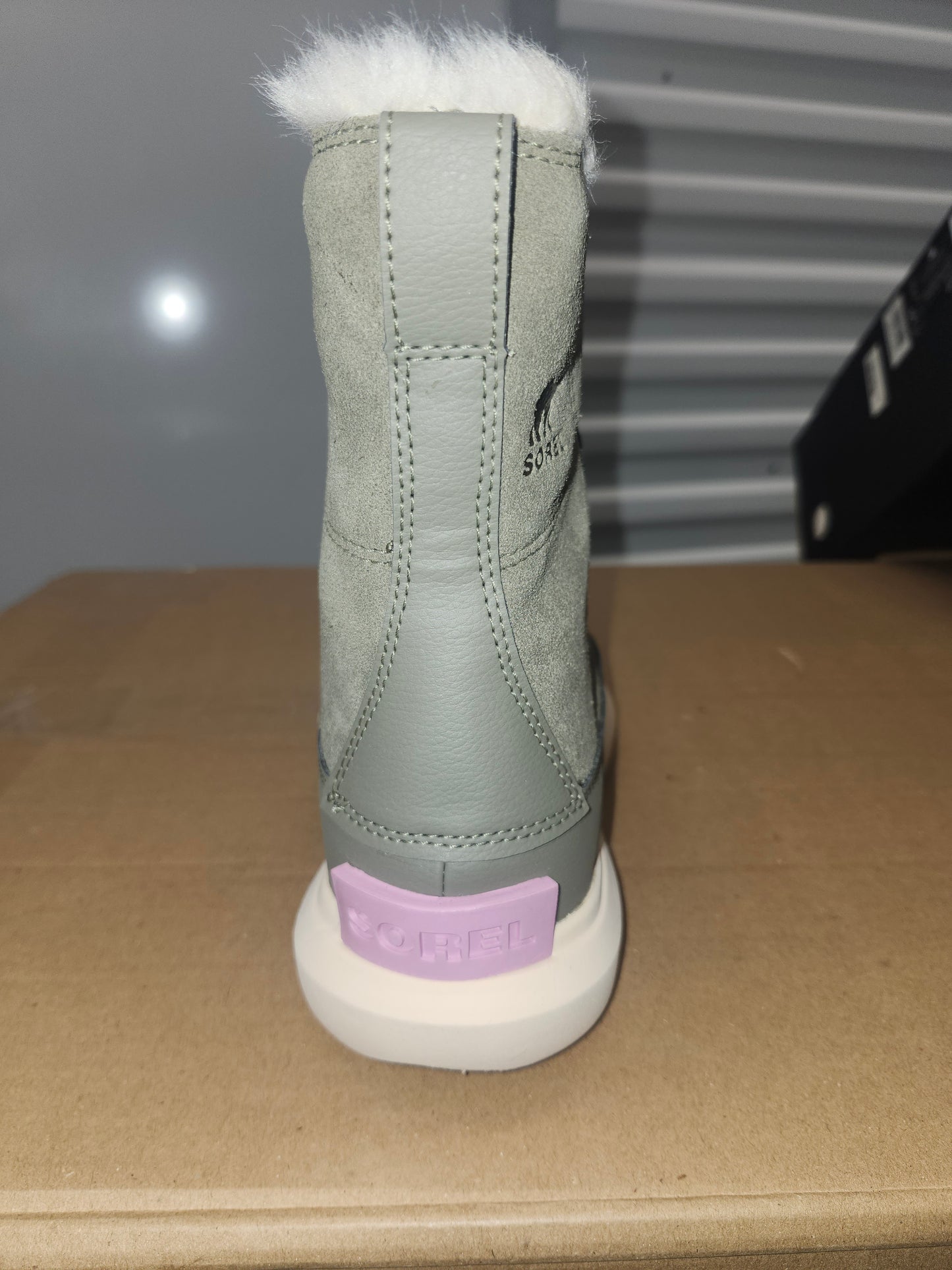 Sorel Youth Explorer Lace WP Boot Size 5 - Stone Green