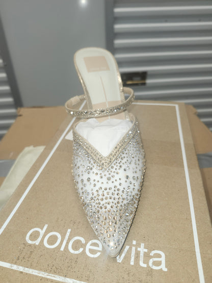 Dolce Vita Kanika Pumps Gold Mesh Crystal Size 7MUS