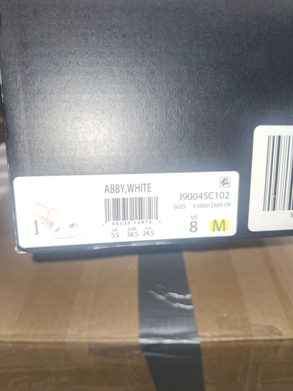 Naturalizer Abby Dress Sandals White Faux Leather Size 8MUS