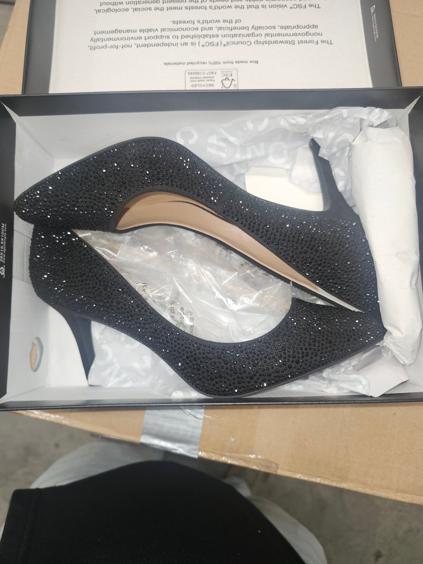 I.N.C. Women's Zitah Embellished Pumps, Size 8WUS - Black Bling