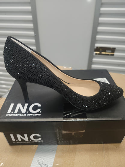 I.N.C. Women's Zitah Embellished Pumps, Size 8WUS - Black Bling