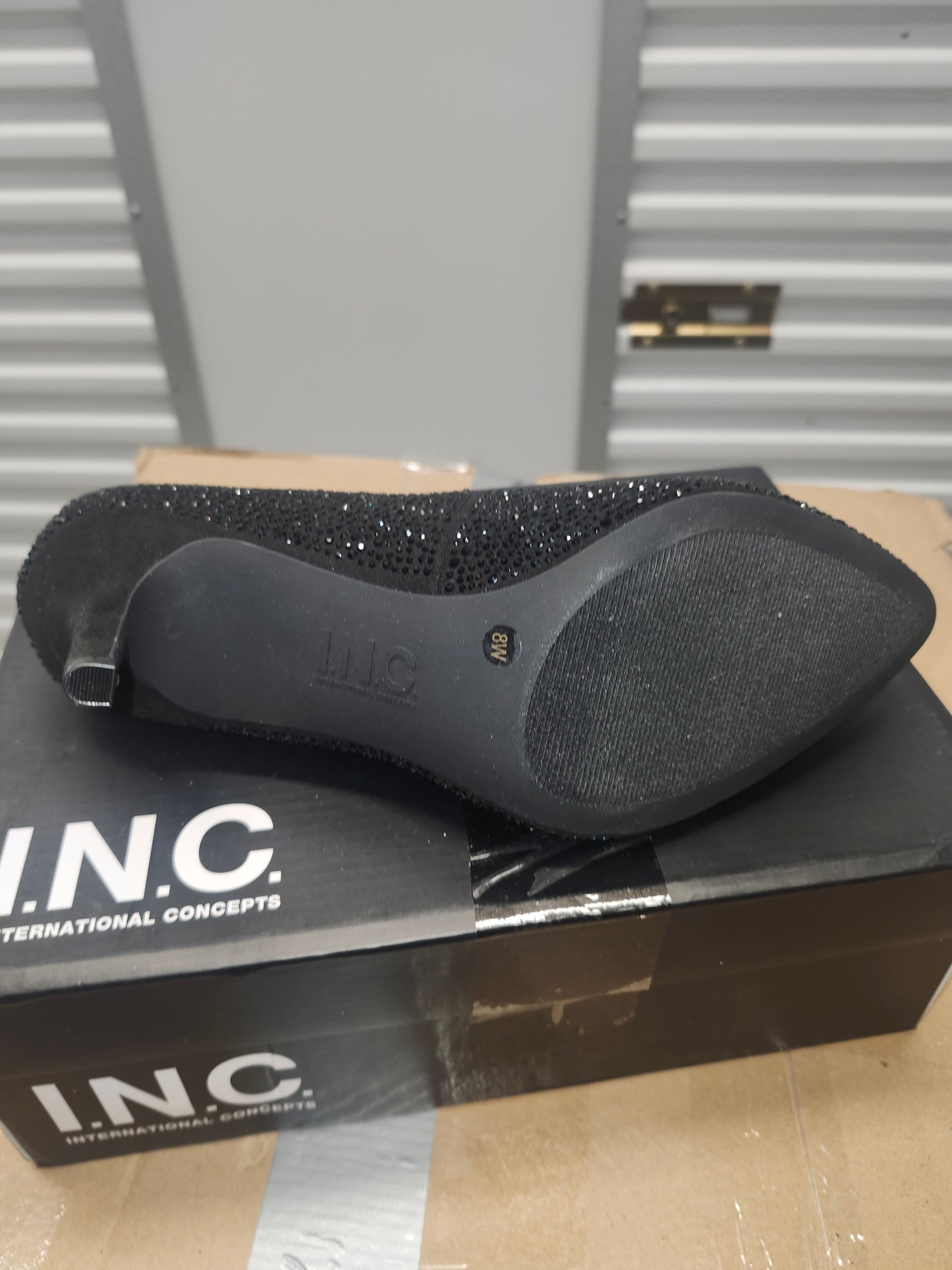 I.N.C. Women's Zitah Embellished Pumps, Size 8WUS - Black Bling