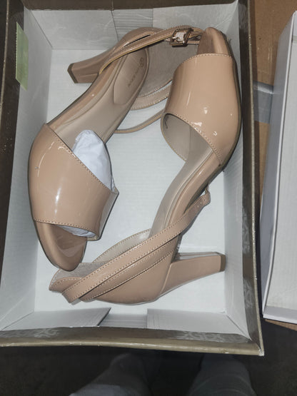 Giani Bernini Clarrice Dress Sandals, 8.5WUS - Dark Nude Patent