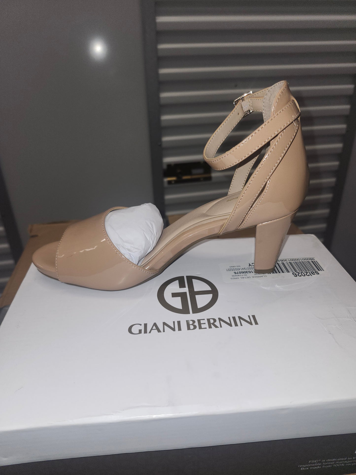 Giani Bernini Clarrice Dress Sandals, 8.5WUS - Dark Nude Patent