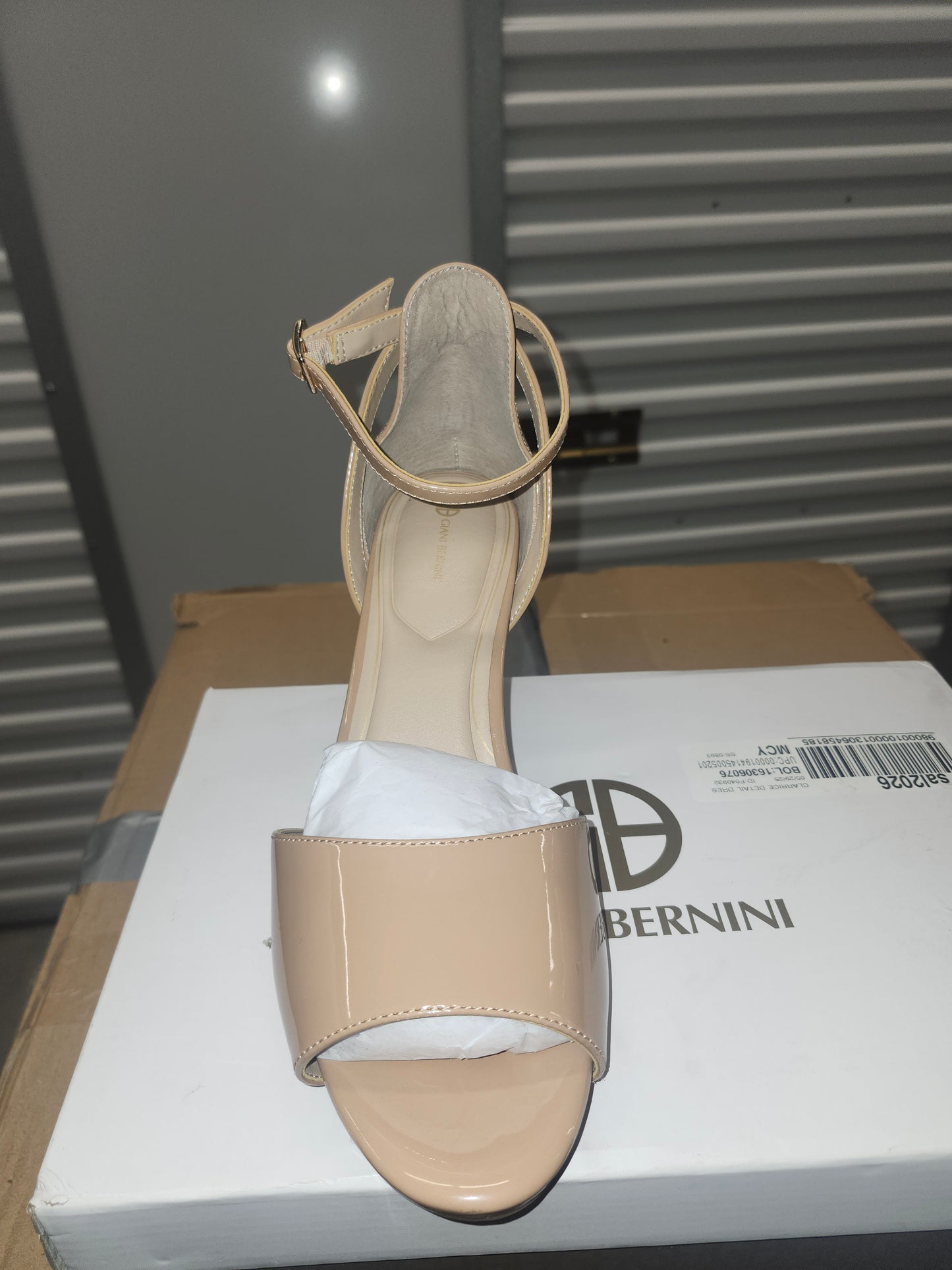 Giani Bernini Clarrice Dress Sandals, 8.5WUS - Dark Nude Patent