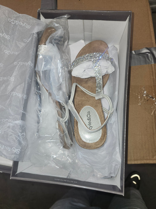 Style & Co Mulan Embellished Wedge Sandals 6.5MUS - Powder