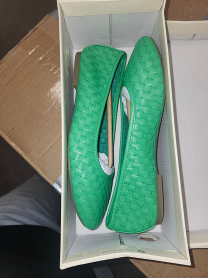 On 34th Friyaa Woven Ballet Flats, Size 6MUS - Bright Green