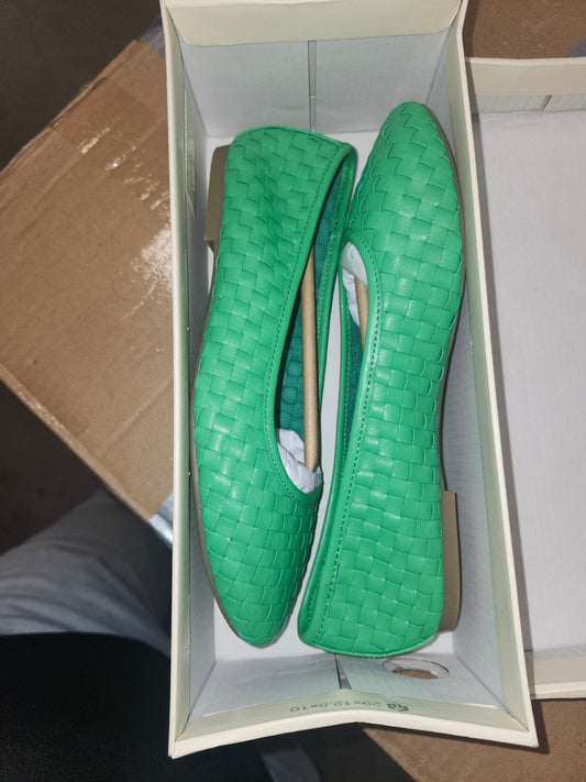 On 34th Friyaa Woven Ballet Flats, Size 6MUS - Bright Green