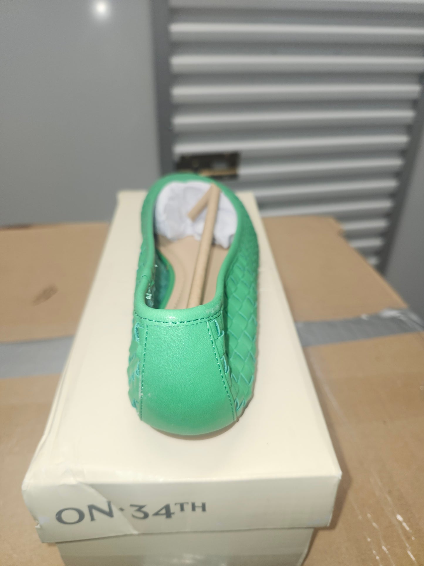 On 34th Friyaa Woven Ballet Flats, Size 6MUS - Bright Green