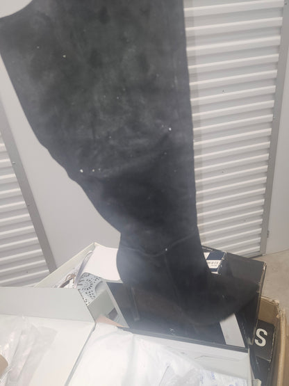 Nine West Telena Suede Knee-High Boots, Black, Size 7.5 M