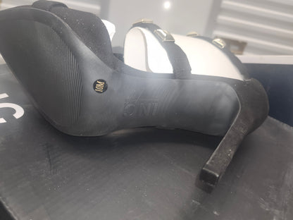 INC Syndia Black Studded Strappy Stiletto Pumps Size 10