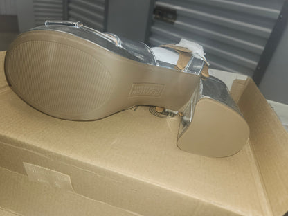 Kenneth Cole Reaction Reeva Platform Shoes, Silver, Size 9M