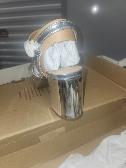 Kenneth Cole Reaction Reeva Platform Shoes, Silver, Size 9M