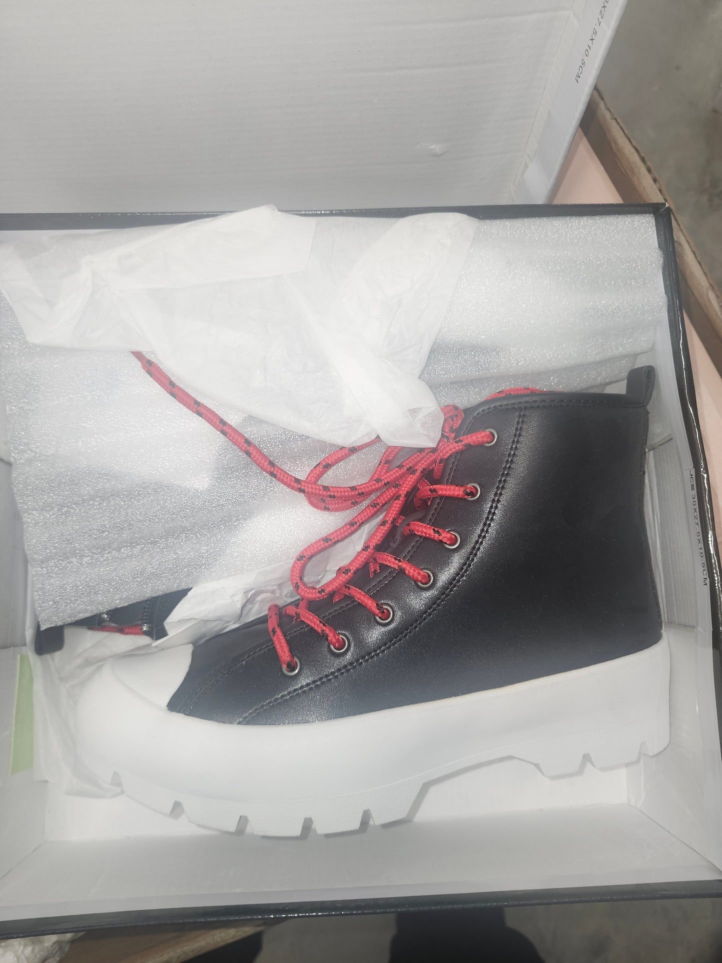 Aqua College GAIA Leather Ankle Boots Black 7.5M