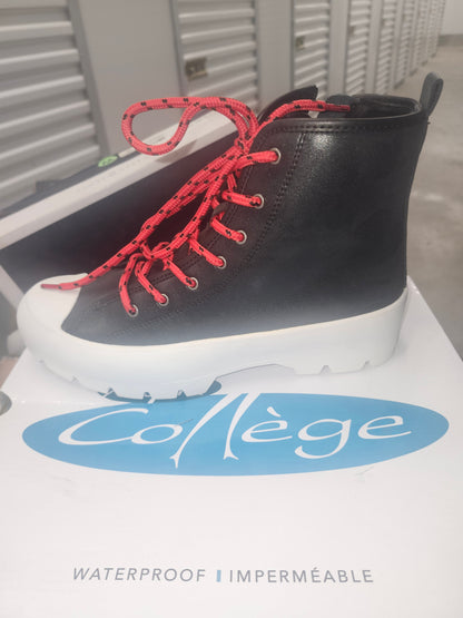 Aqua College GAIA Leather Ankle Boots Black 7.5M