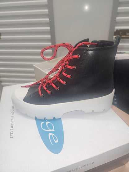 Aqua College GAIA Leather Ankle Boots Black 7.5M