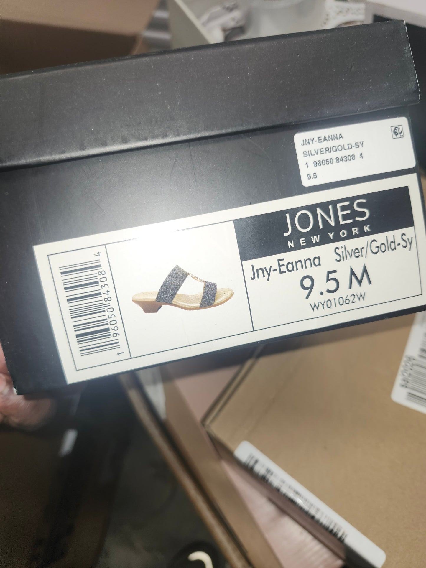 Jones New York Eanna Dress Sandals Silver/Gold, Size 9.5MUS