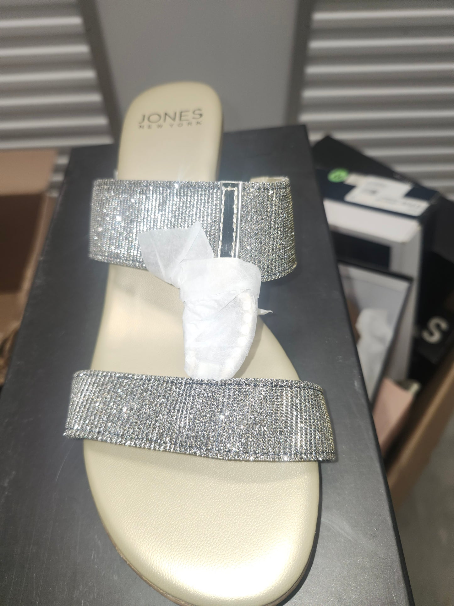 Jones New York Eanna Dress Sandals Silver/Gold, Size 9.5MUS