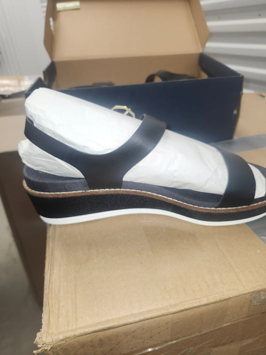 Cole Haan Original Grand Flatform Wedge Sandal, Size 9 Black Leather