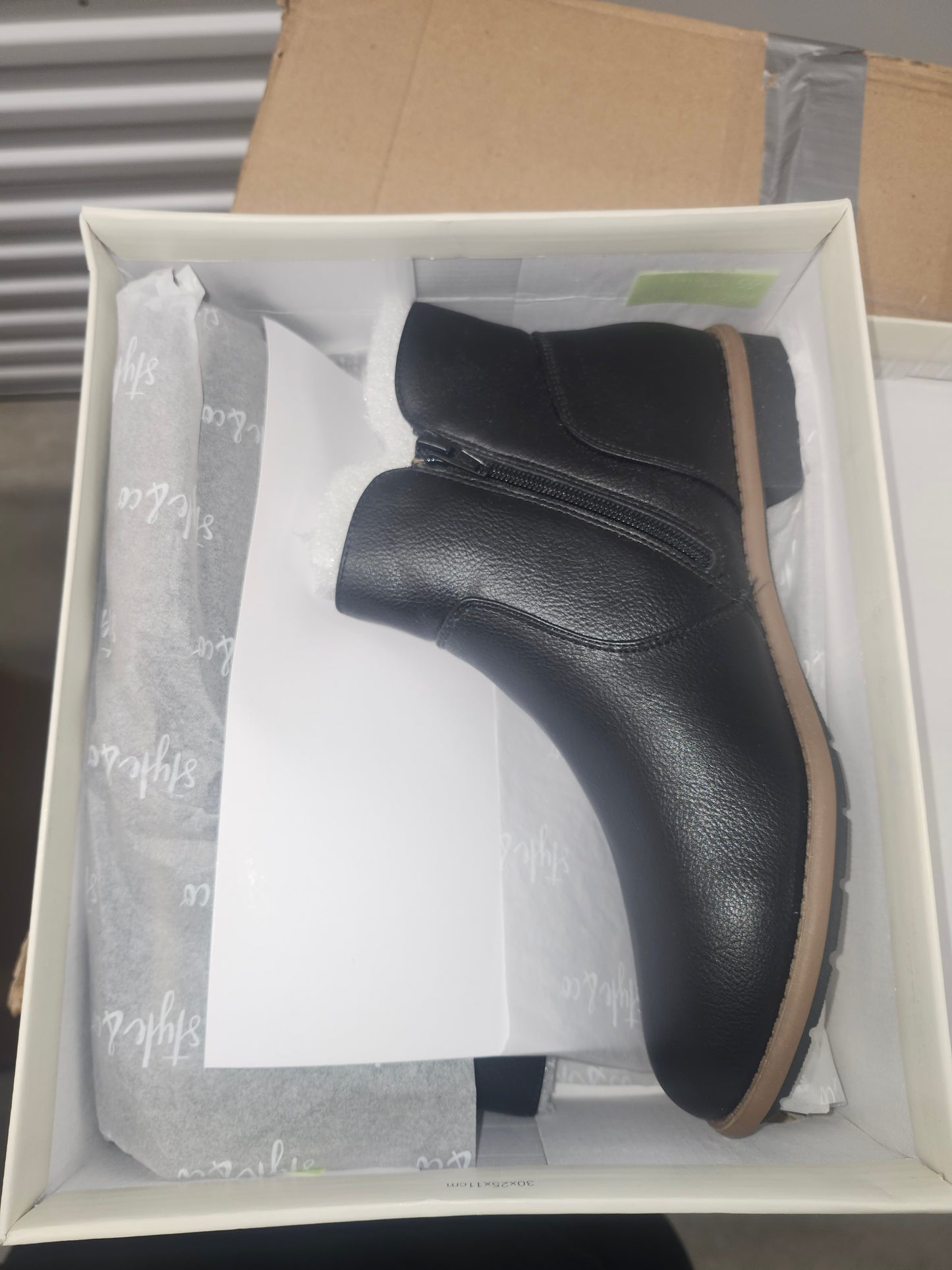 STYLE & COMPANY Oaklynn Black Almond Toe Booties 10 M