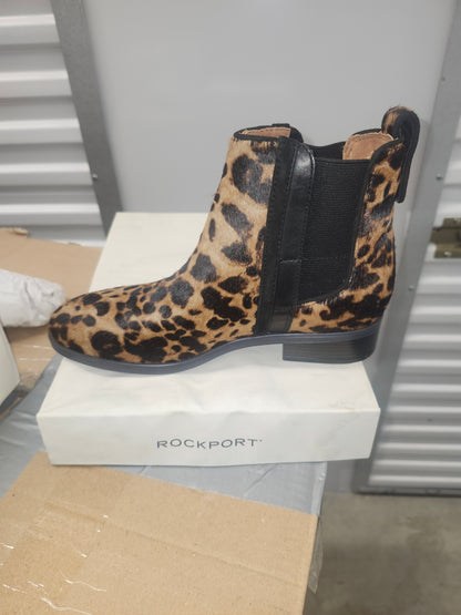 Rockport Larkyn Leopard Print Chelsea Boots 6.5 M