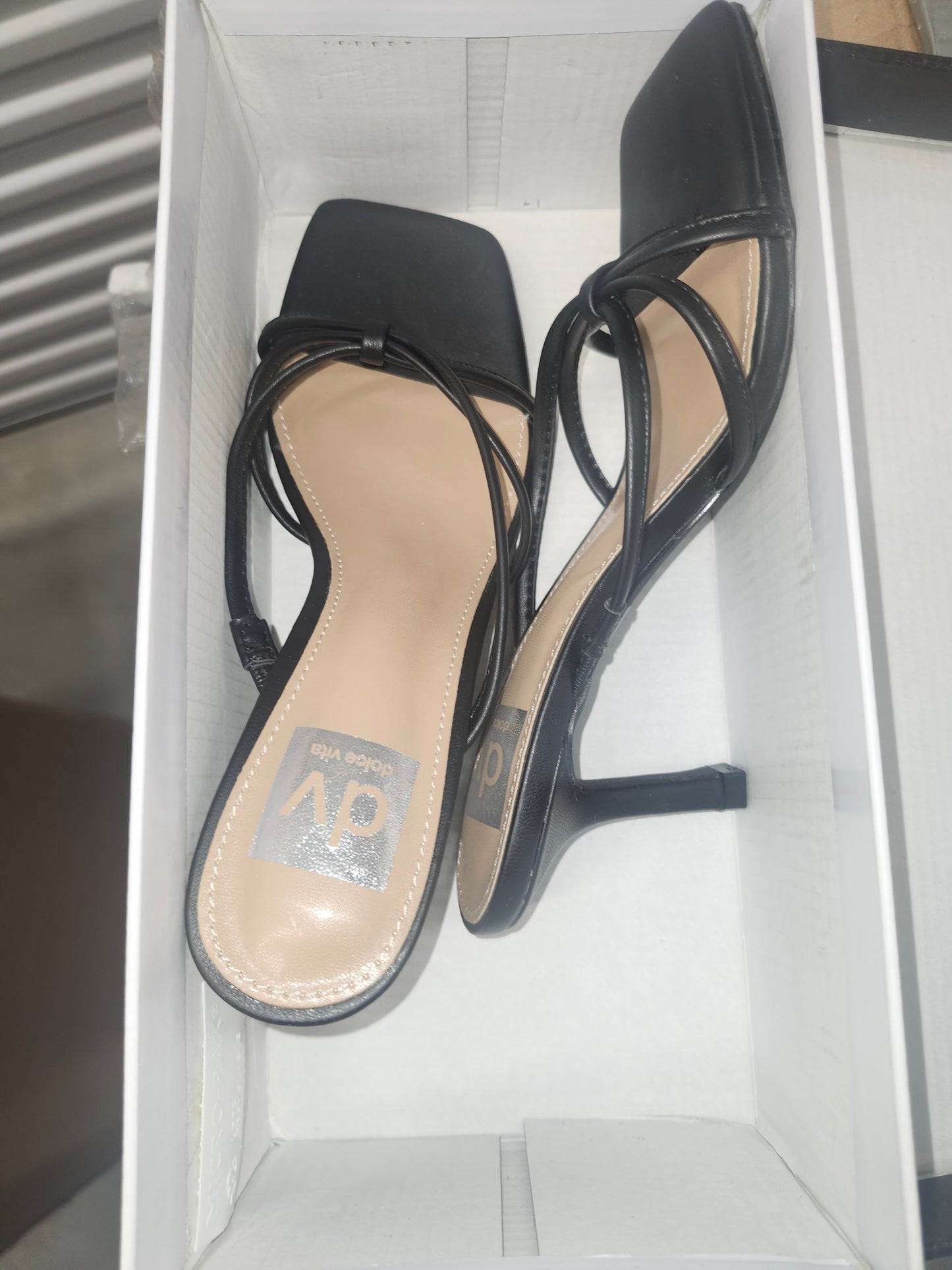 DV Dolce Vita Zini Strappy Kitten Heel Sandals, Size 6M - Black