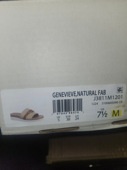 LifeStride Genevieve Slide Sandals 7.5MUS - Natural Tan Woven