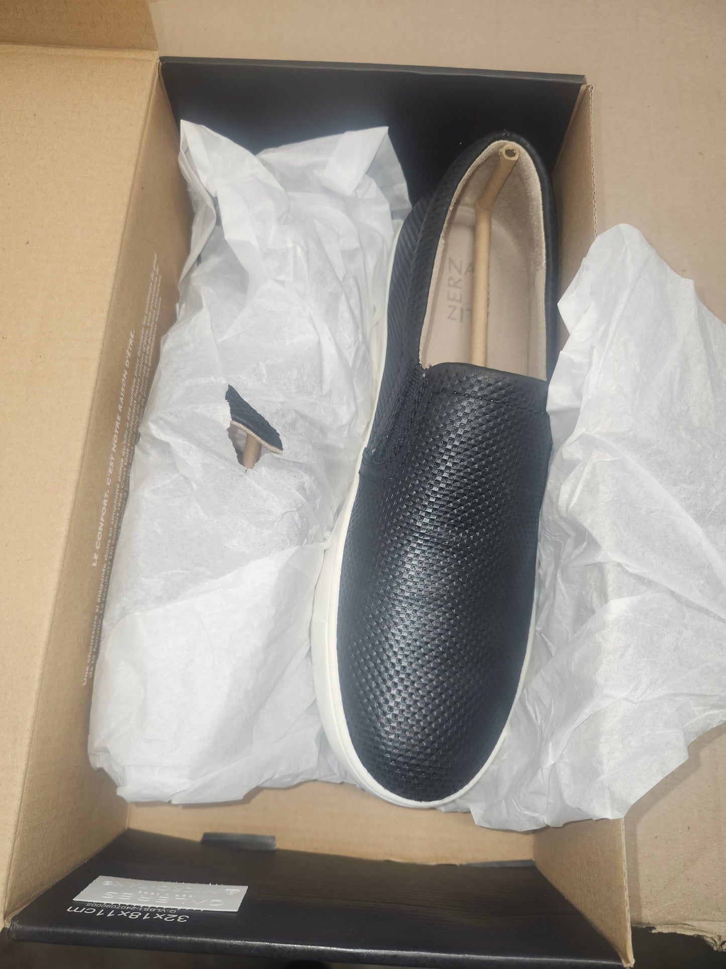 Naturalizer Marianne Sneaker Shoes, Black Leather, Size 9.5W