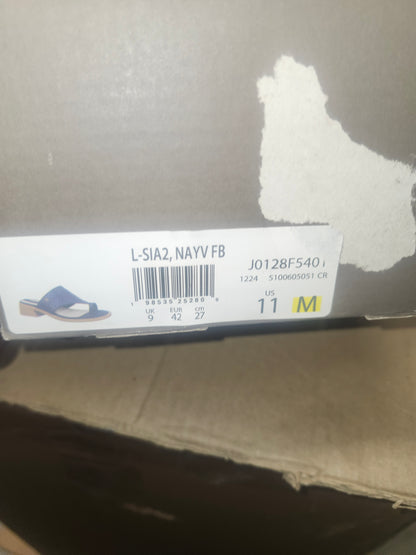 Franco Sarto Sia Toe Loop Sandals, Navy Blue, Size 11MUS