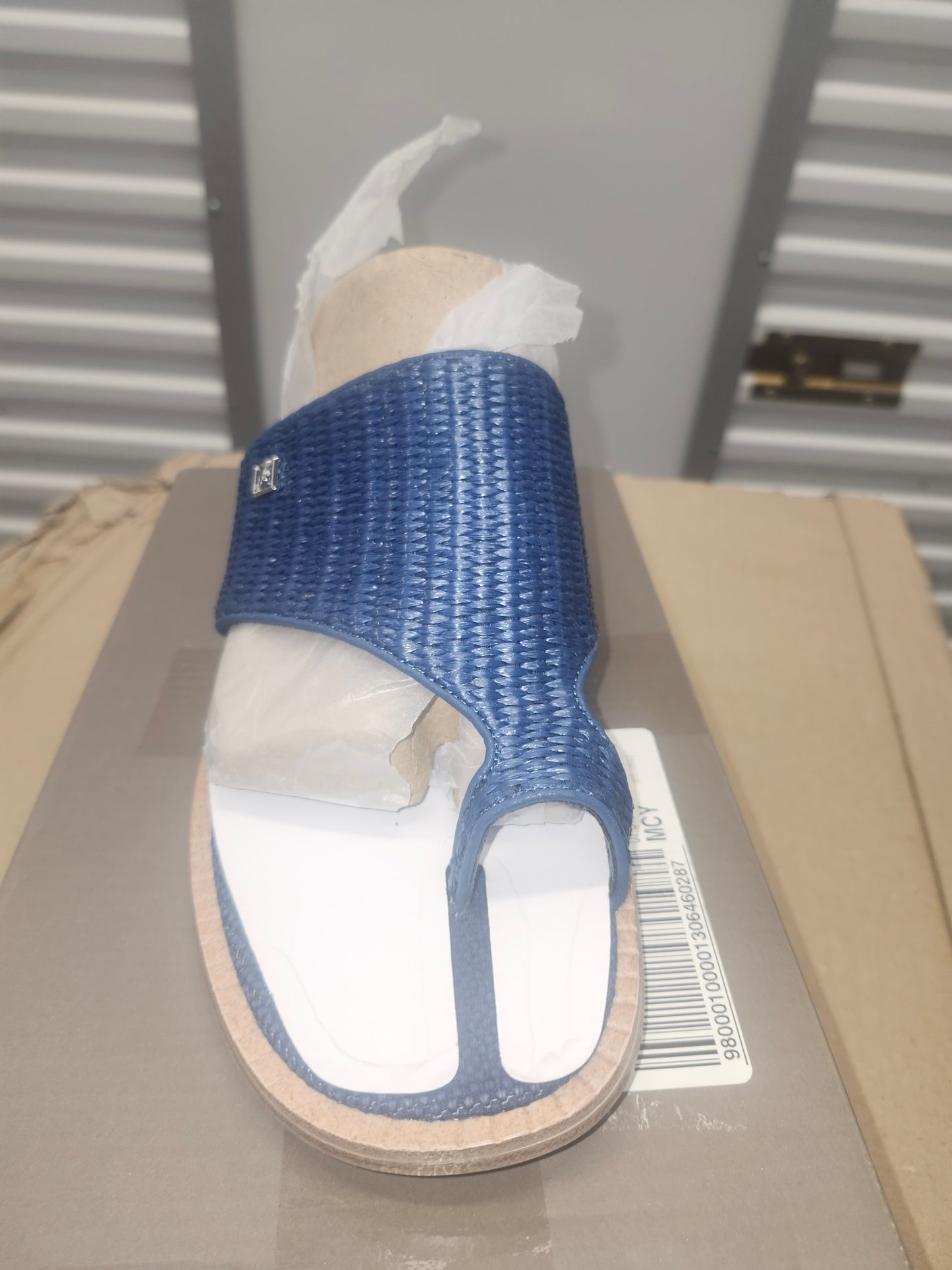 Franco Sarto Sia Toe Loop Sandals, Navy Blue, Size 11MUS