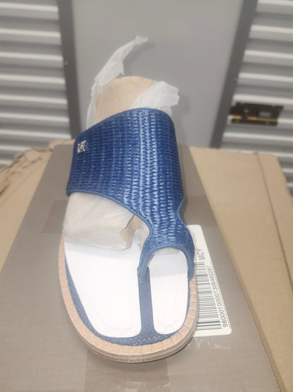 Franco Sarto Sia Toe Loop Sandals, Navy Blue, Size 11MUS