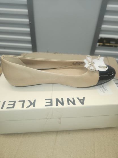 Anne Klein Luci Flat Shoes Nude Black Size 7.5 M