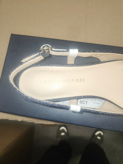 Tommy Hilfiger Vamina Slingback Flats Dark Blue, Size 7MUS