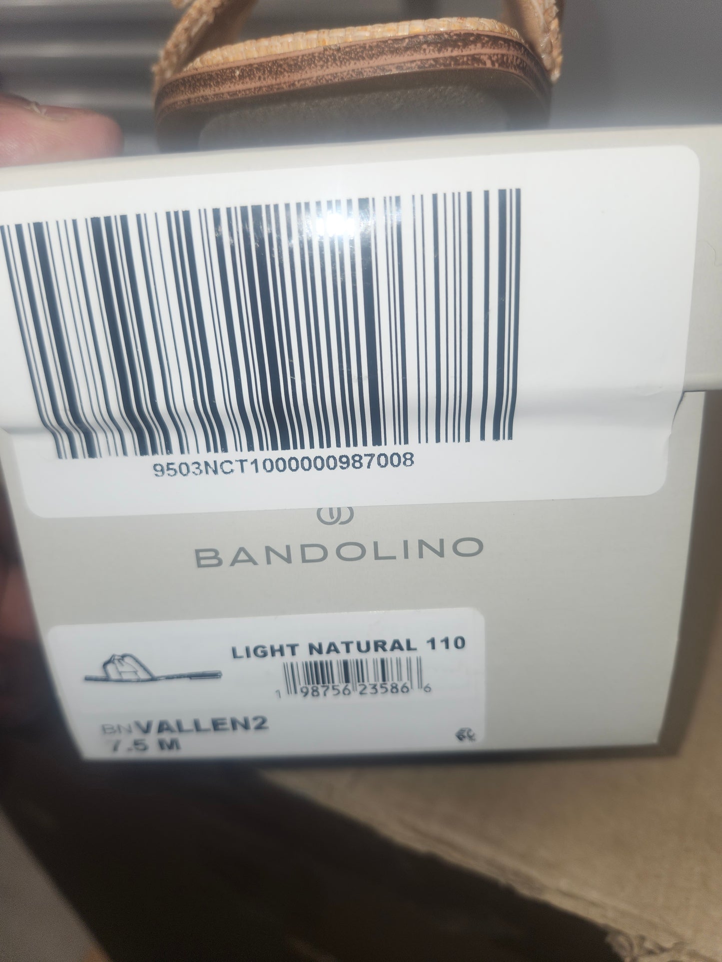 Bandolino Vallen Wedge Shoes Light Natural, Size 7.5 M