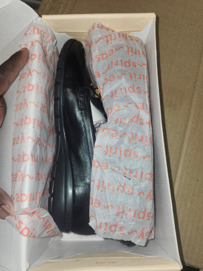 Easy Spirit Amalie EFlex Slip-On Loafers, Black Leather, Size 7MUS