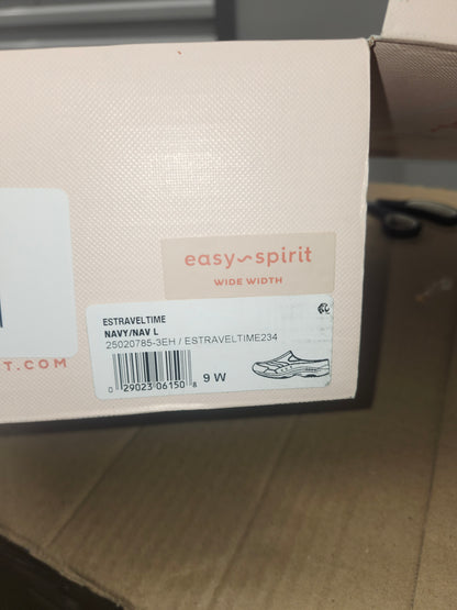 Easy Spirit Traveltime Casual Clogs Navy Leather Size 9