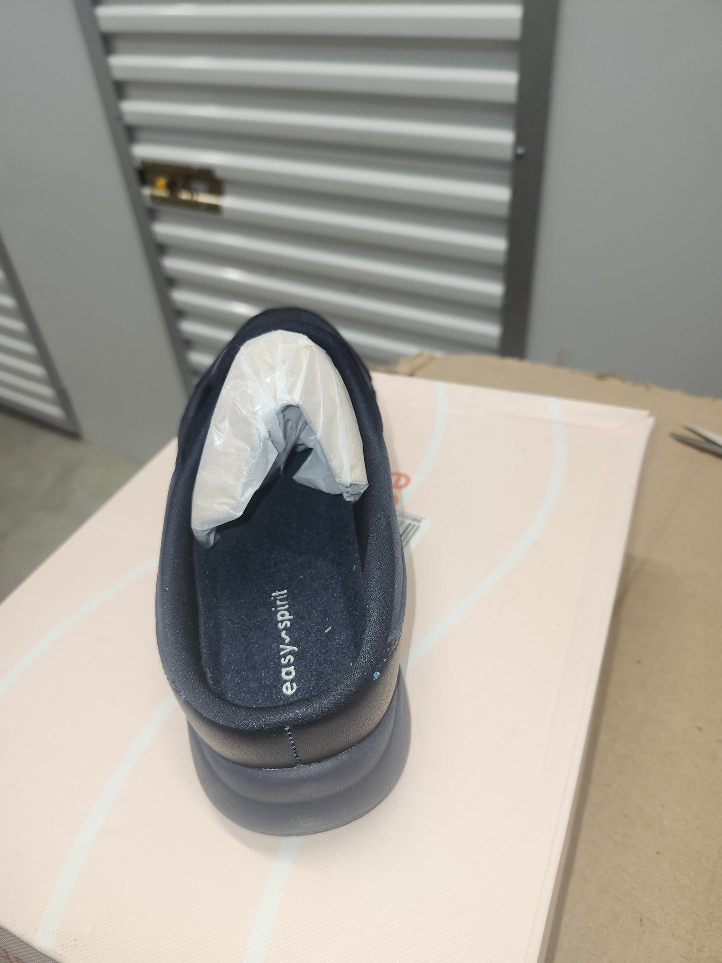 Easy Spirit Traveltime Casual Clogs Navy Leather Size 9