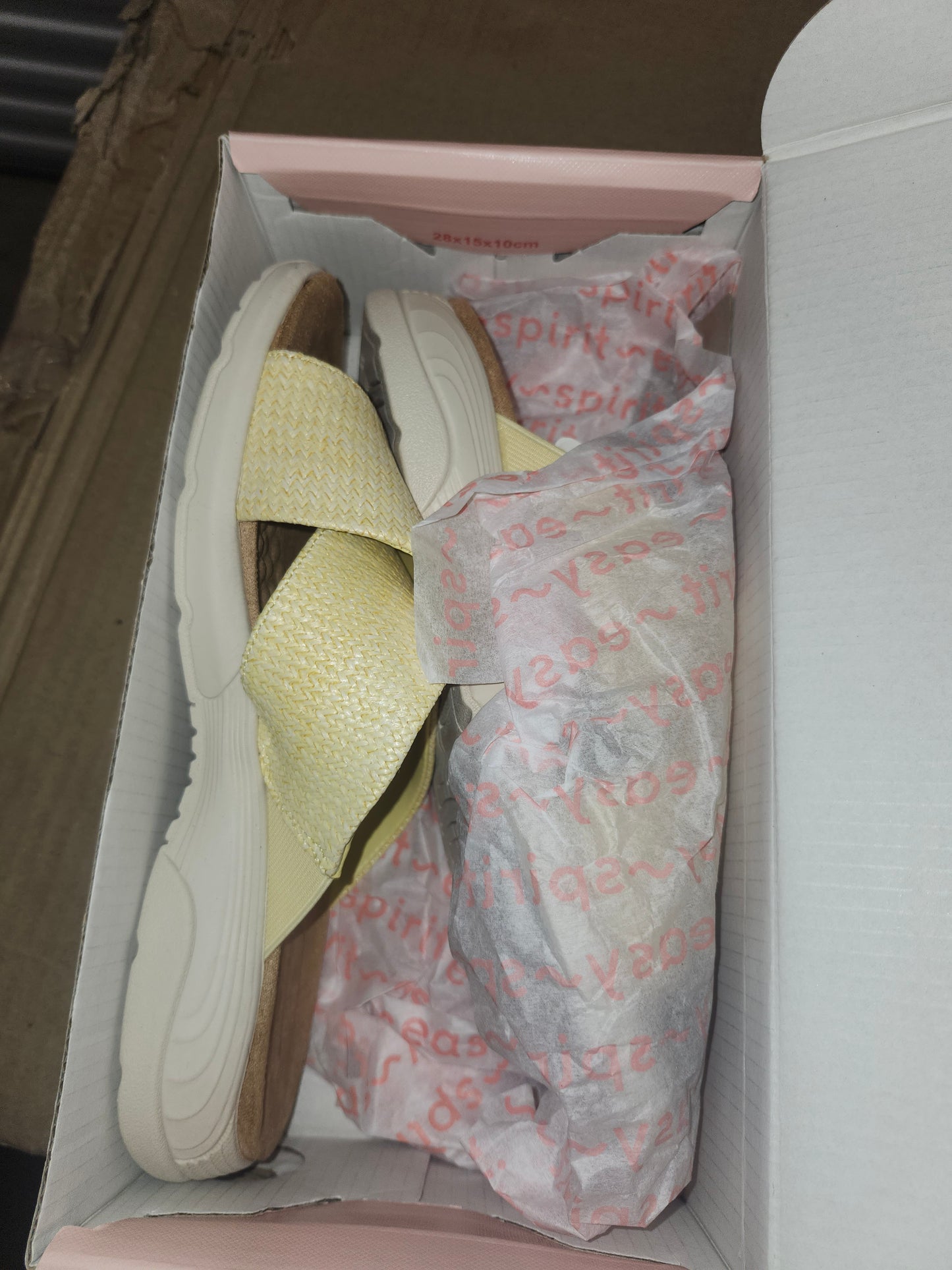 Easy Spirit Taite Women's Size 7 Yellow Slide Sandals