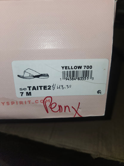 Easy Spirit Taite Women's Size 7 Yellow Slide Sandals