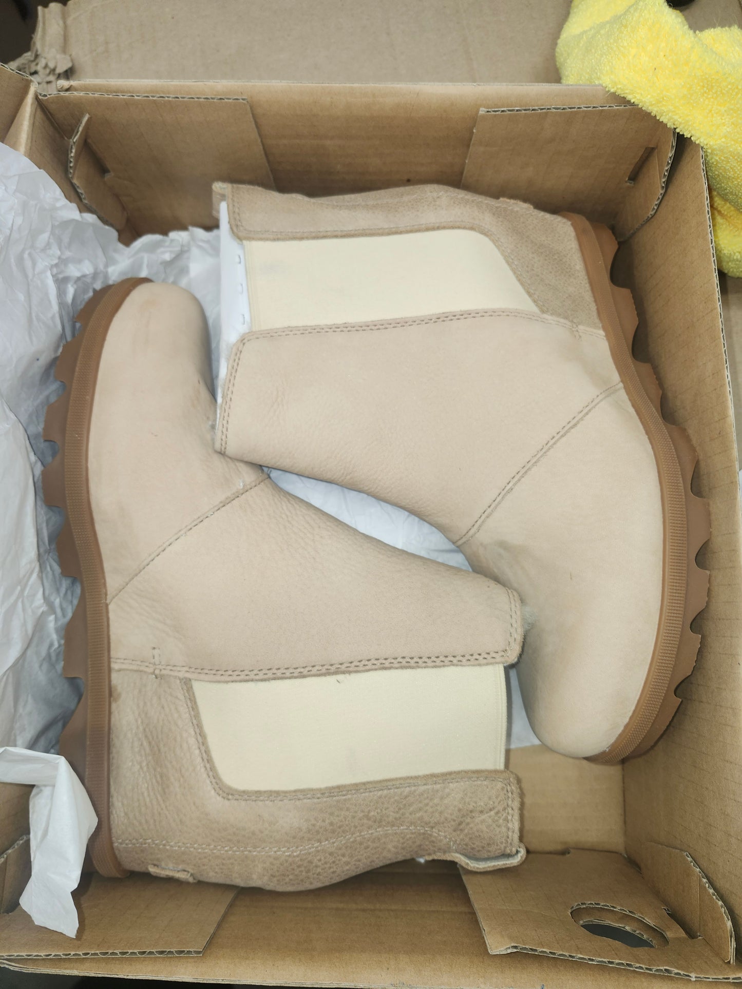 Sorel Joan of Arctic Chelsea Lux Natural Tan Size 11