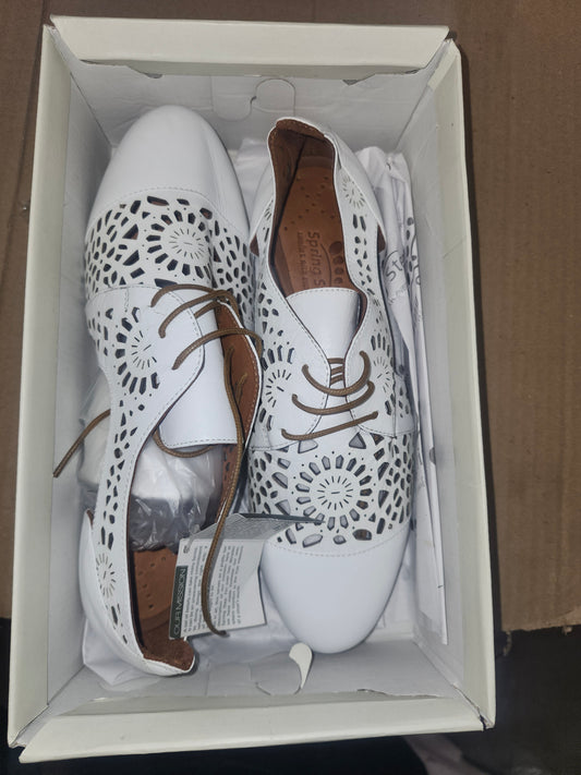 Spring Step Theone Lace-up Leather Shoes, Size 9.5