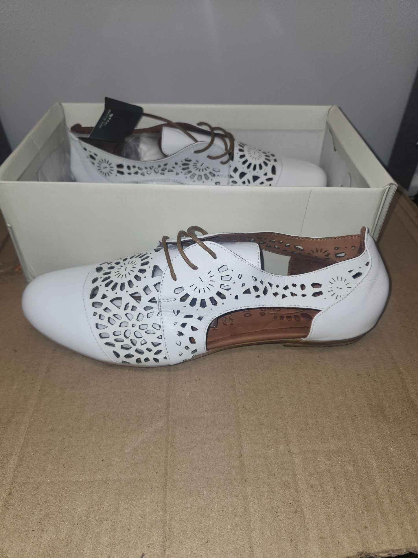 Spring Step Theone Lace-up Leather Shoes, Size 9.5