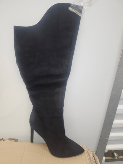 Nine West Teleena Wide Calf Heeled Boots Size 9