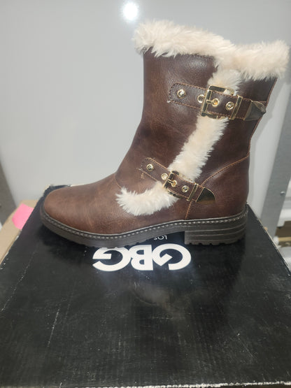 Gbg Los Angeles Garit Furry Booties Lug Sole Size 8M