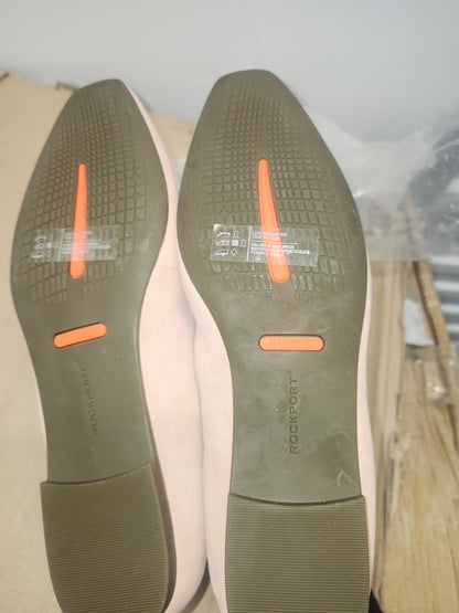 Rockport Women’s TruTech Loafer Shoes Pink Suede Gold Detail Slip Ons 7.5 US